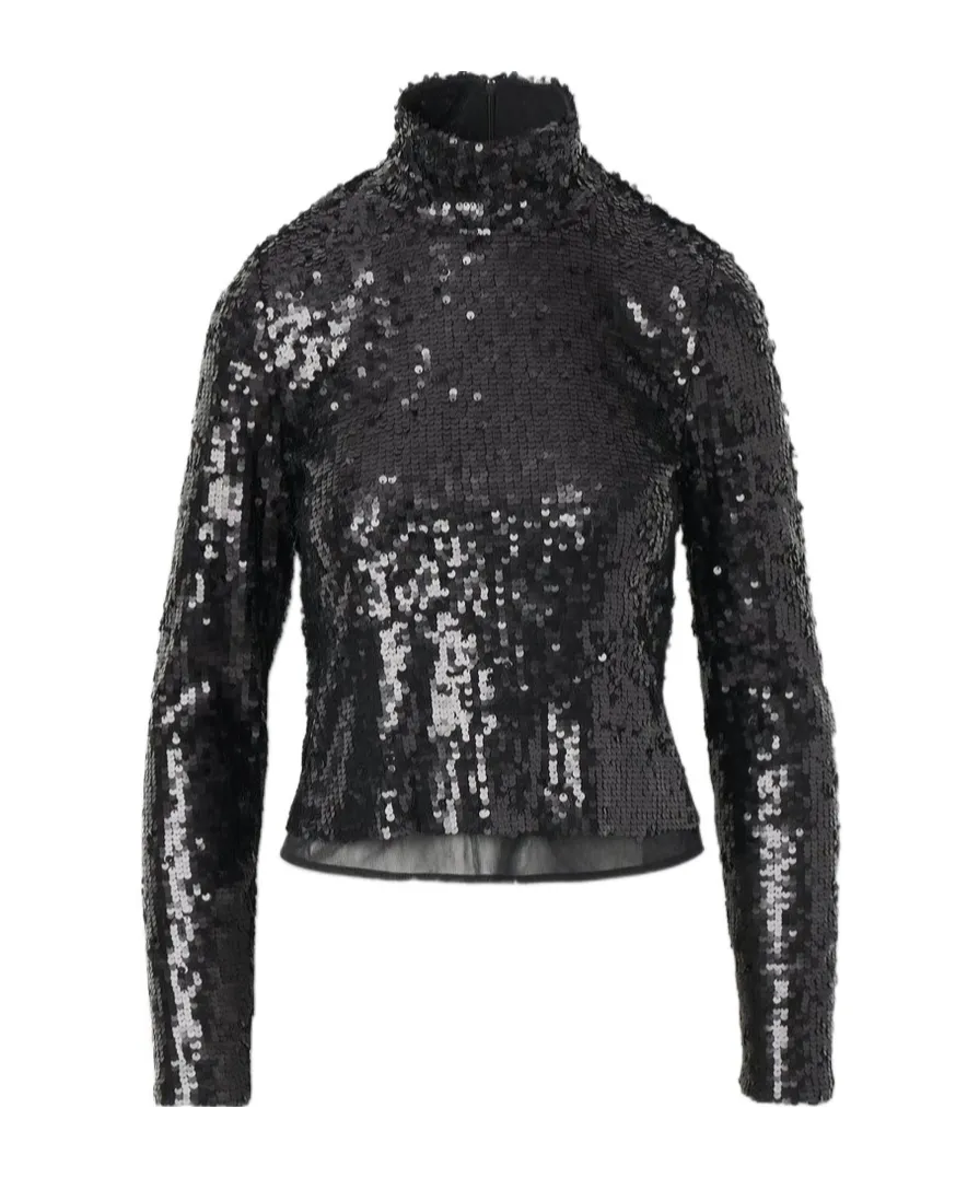 Lucy Sequined Turtleneck Top
