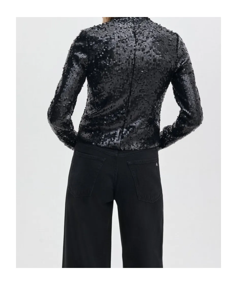 Lucy Sequined Turtleneck Top