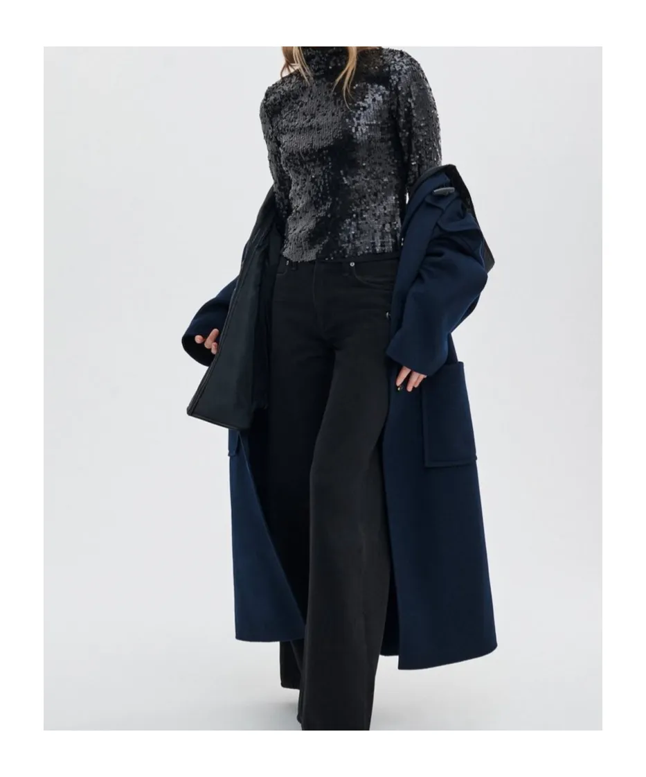 Lucy Sequined Turtleneck Top