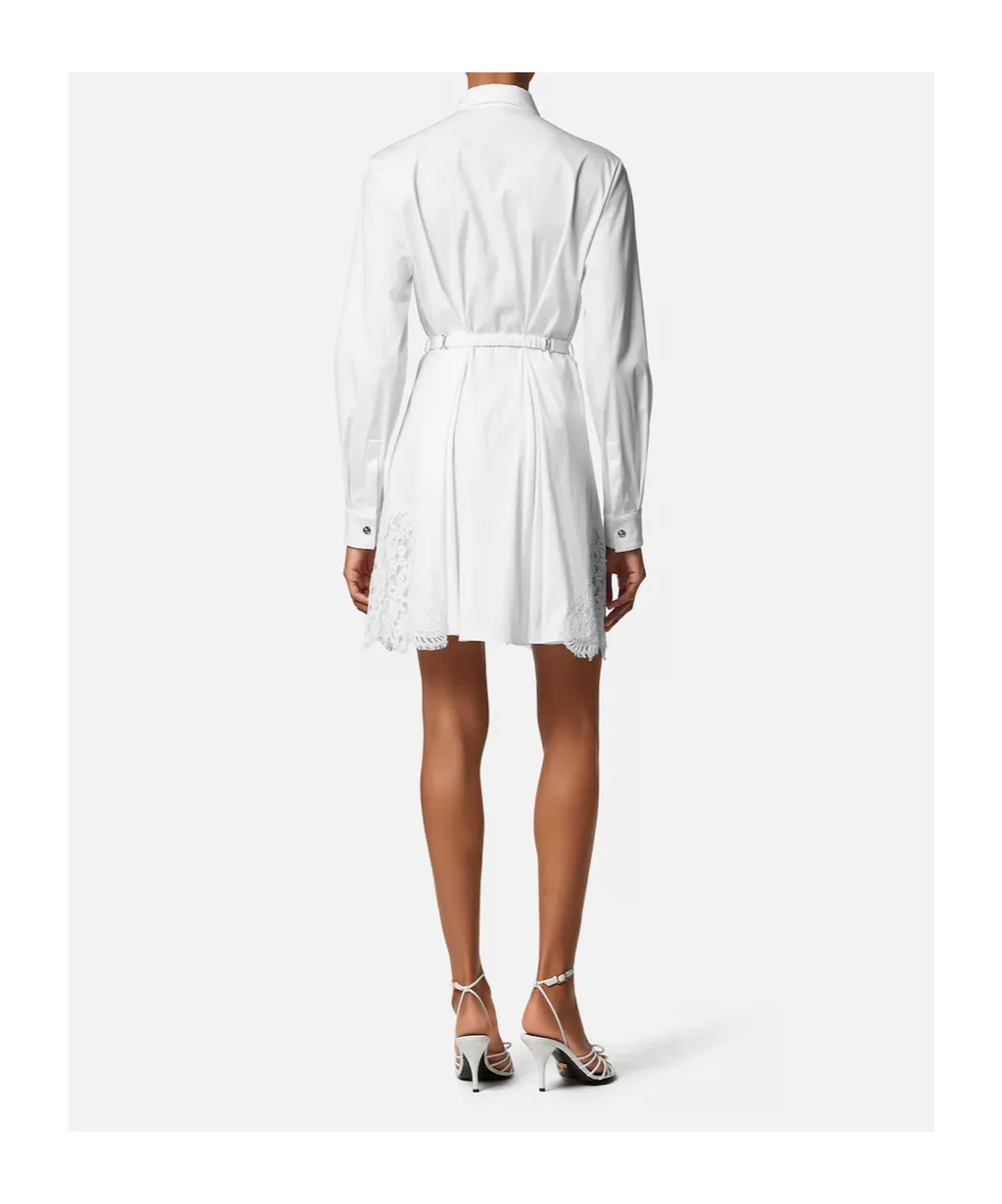 Versace Lace Inserts Shirt Dress