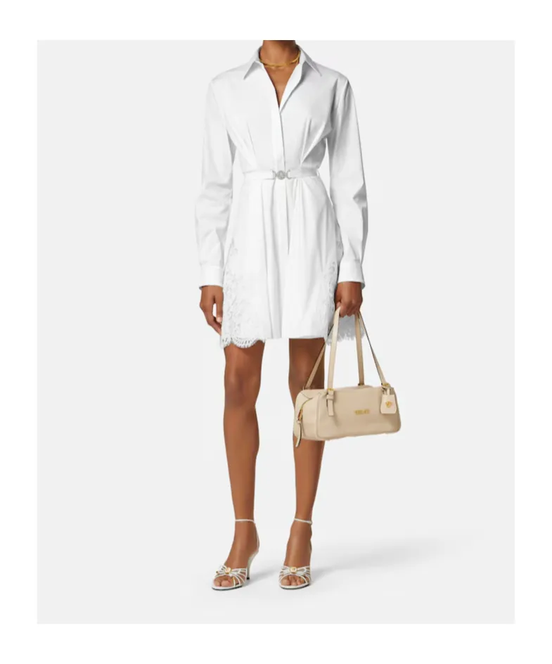 Versace Lace Inserts Shirt Dress