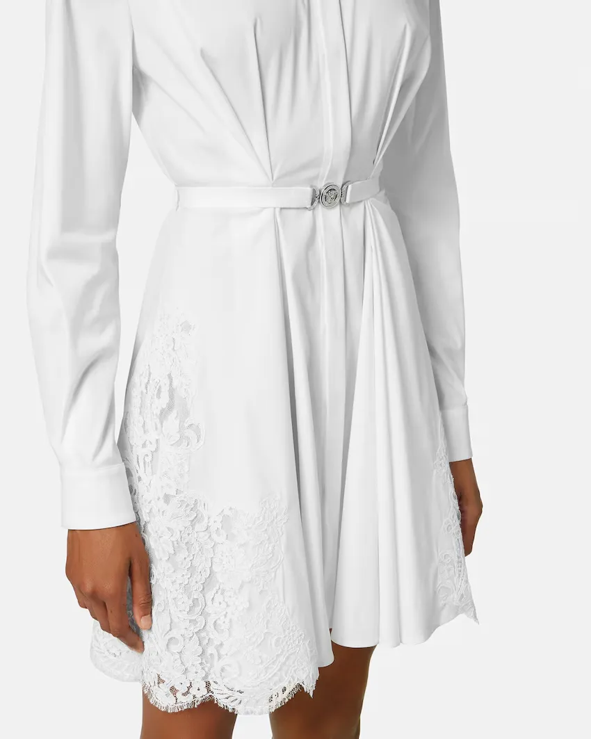 Versace Lace Inserts Shirt Dress