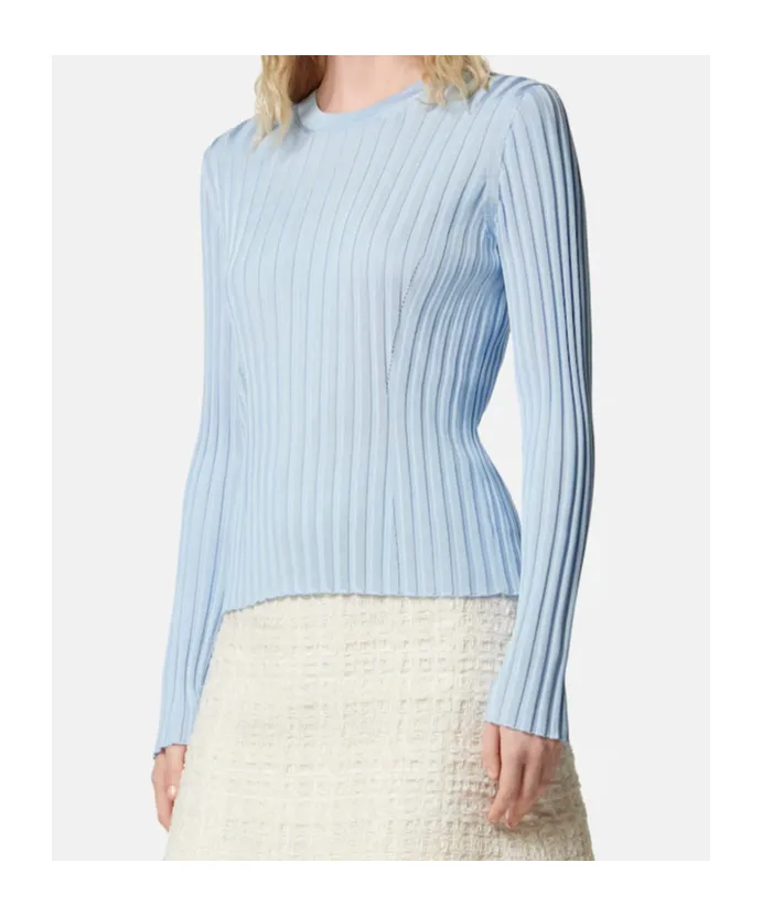 Versace Ribbed Knit Crewneck Top