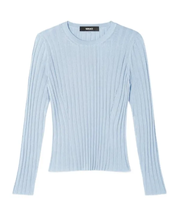 Versace Ribbed Knit Crewneck Top