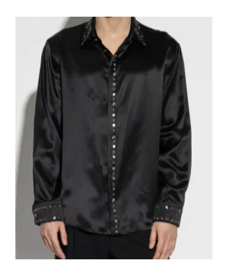Versace Embellished Long-Sleeved Shirt