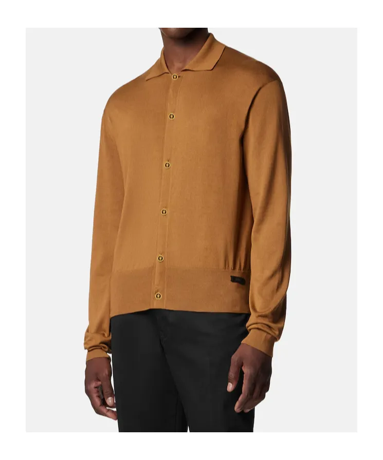 Versace Collared Button-Up Cardigan