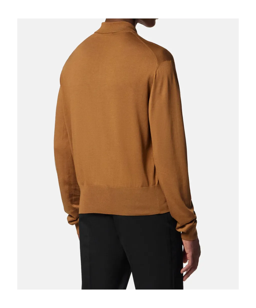 Versace Collared Button-Up Cardigan