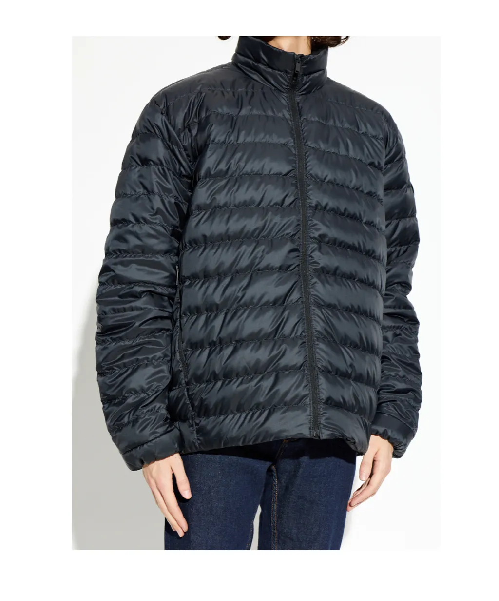 Stand-Collar Zippered Down Jacket