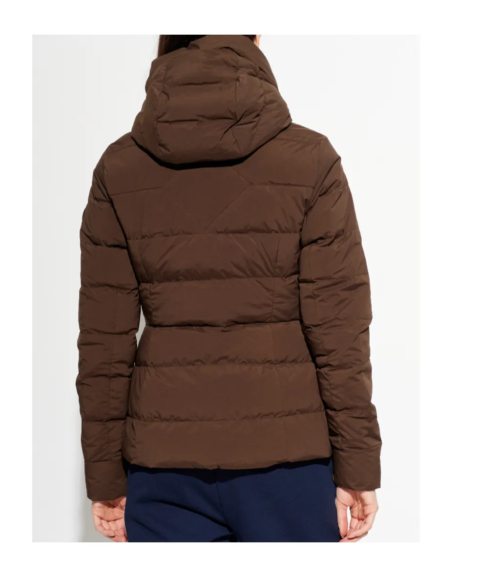 Long-Sleeved Hooded Down Jacket