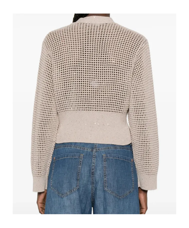 Sequin-Embellished Cardigan