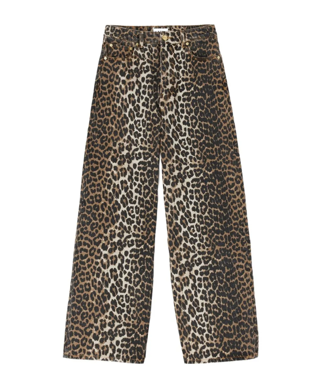 Leopard Printed Lari Jeans