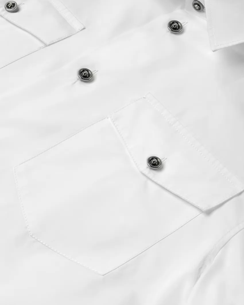 Versace Long-Sleeved Button-Up Shirt
