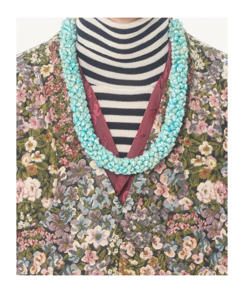 Valentino Viscose Bowling Shirt With Cherryfic Jacquard Pattern