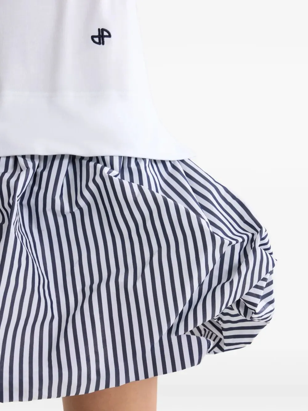 Striped-Hem Mini Dress