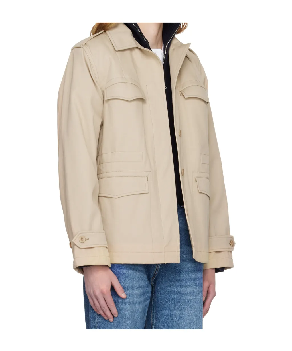 Long-Sleeved Collared Jacket