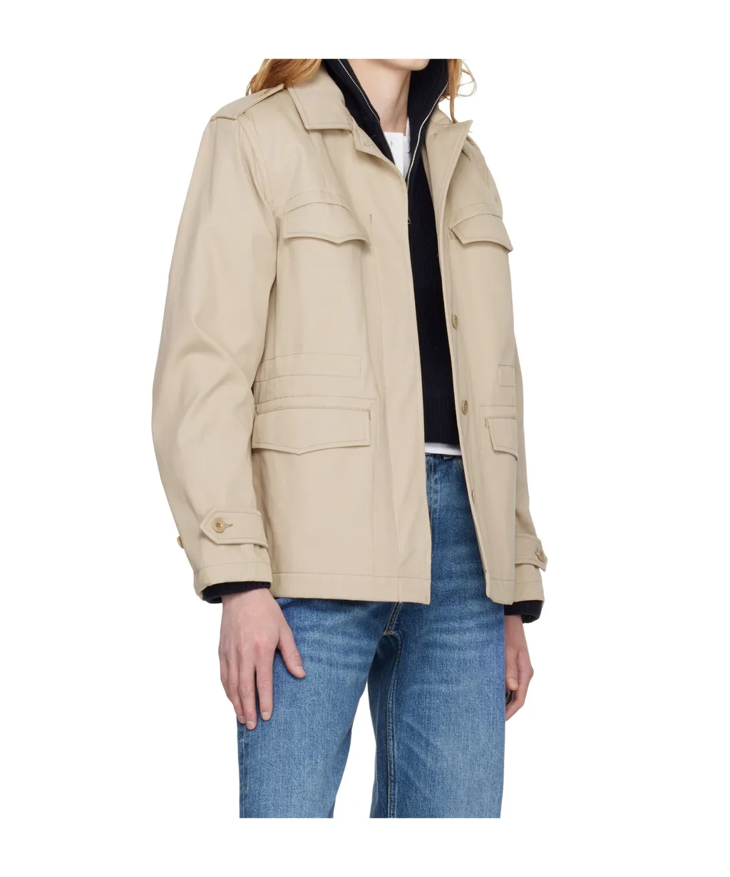 Long-Sleeved Collared Jacket