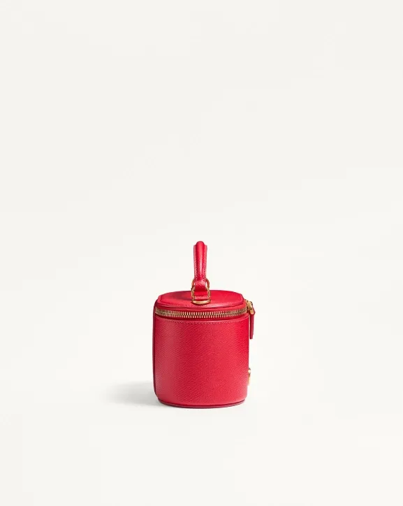 Vlogo Signature Mini Vanity Bag In Grainy Calfskin