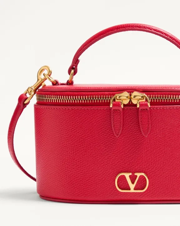Vlogo Signature Mini Vanity Bag In Grainy Calfskin