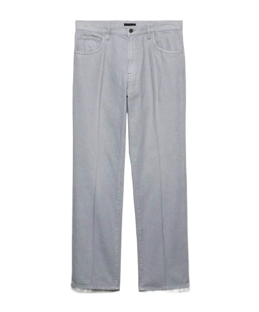 Five-Pocket Washed Denim Jeans