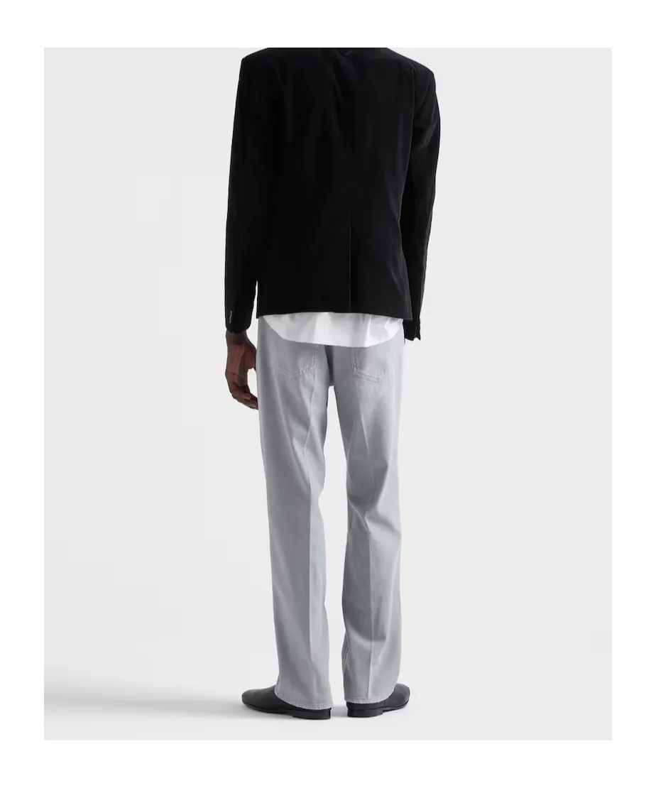 Five-Pocket Washed Denim Jeans