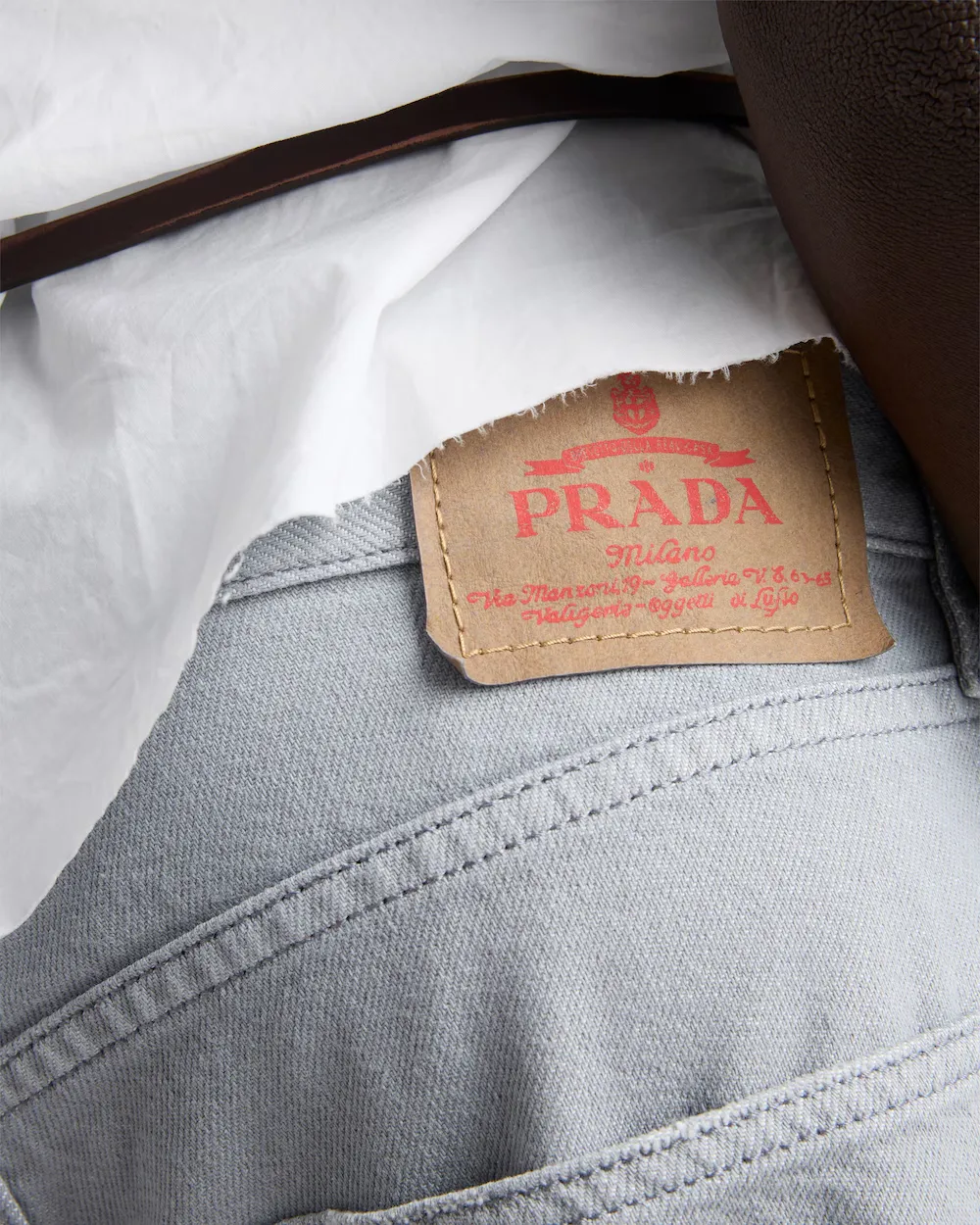 Five-Pocket Washed Denim Jeans