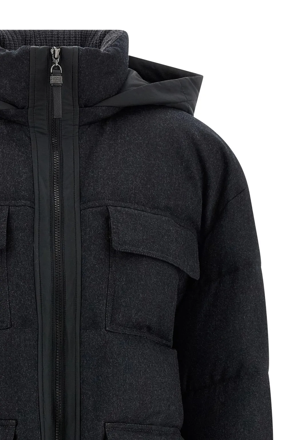Brunello Cucinelli Long Quilted Down Jacket