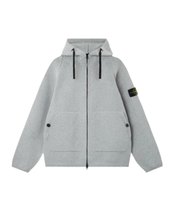 Oversized-Fit Zip-Up Hooded Jumper