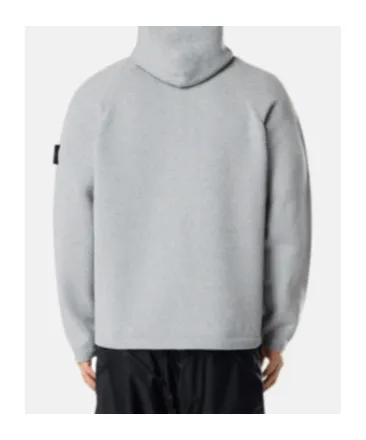 Oversized-Fit Zip-Up Hooded Jumper