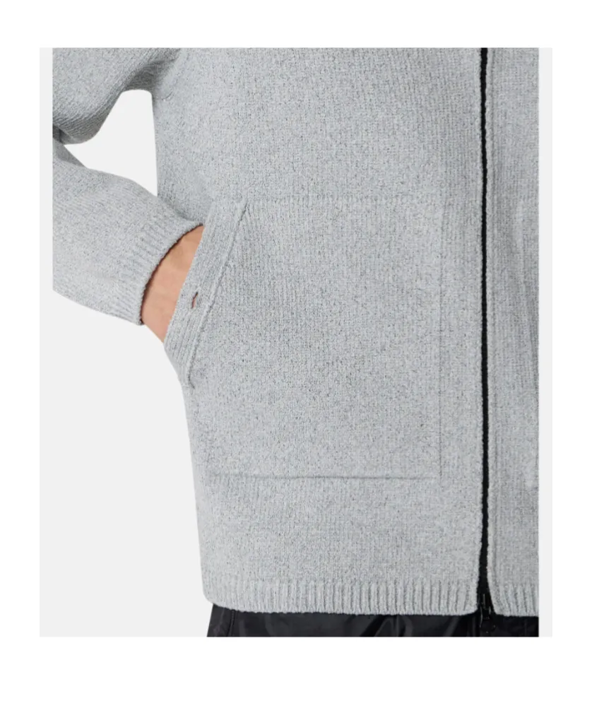 Oversized-Fit Zip-Up Hooded Jumper