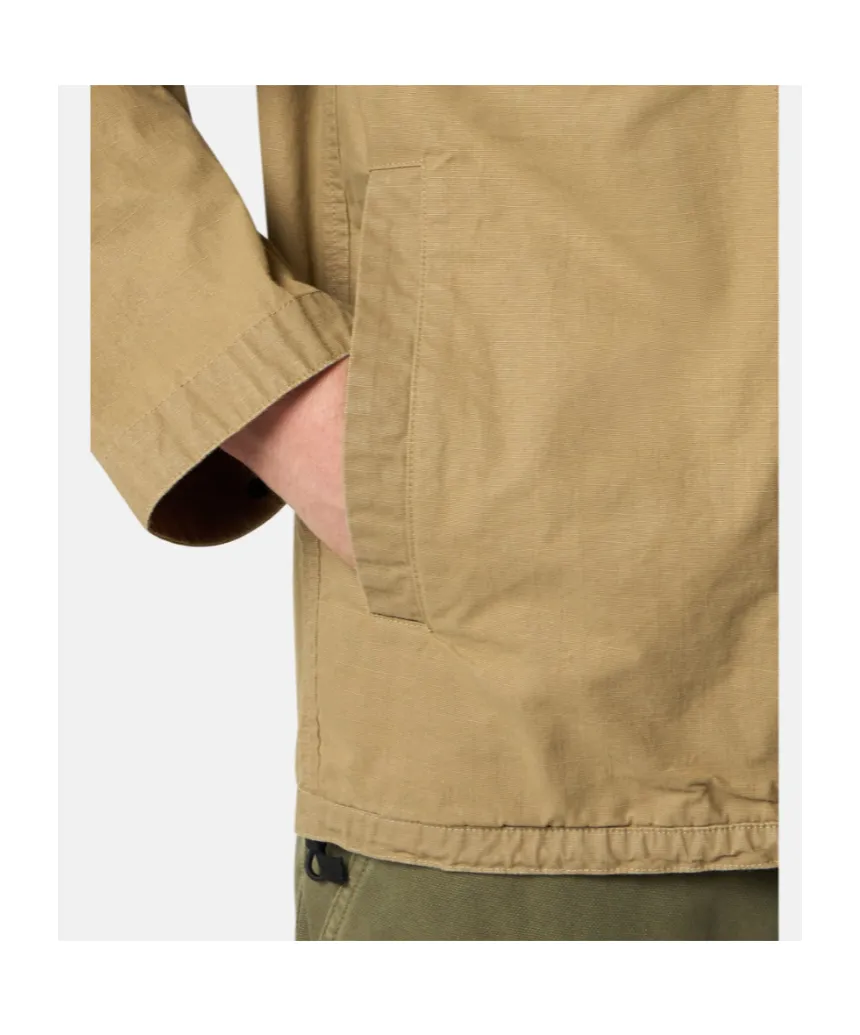 Hooded Jacket With Pigmented Resin