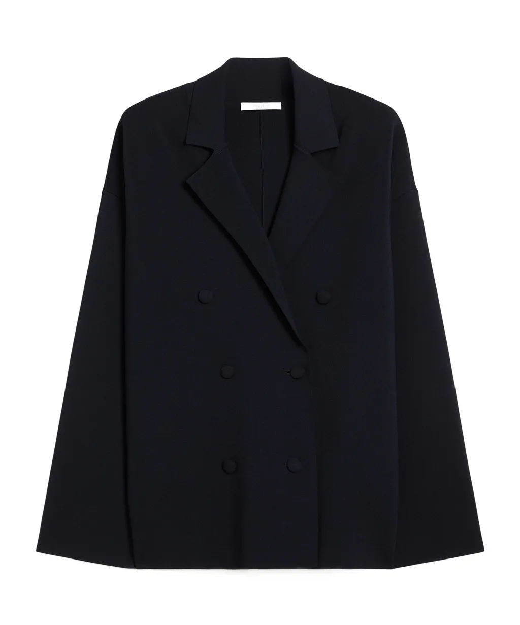 Double-Breasted Viscose CrÊPe Jacket - Ultramarine