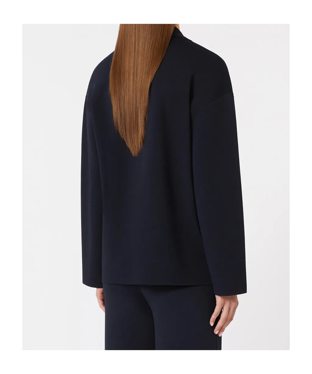 Double-Breasted Viscose CrÊPe Jacket - Ultramarine