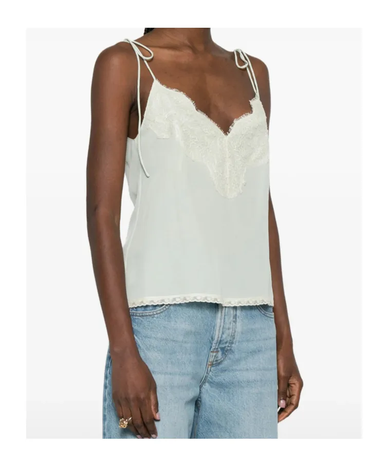 Laced-Trim Blouse