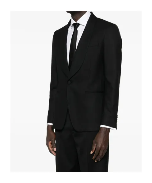 Shawl-Collar Single-Breasted Jacket