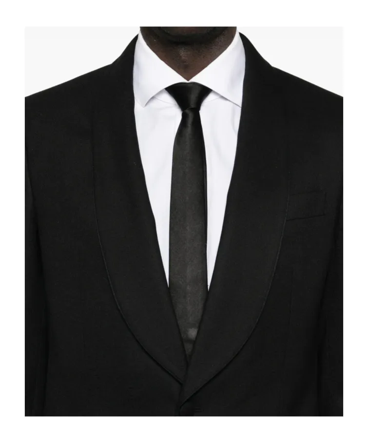 Shawl-Collar Single-Breasted Jacket