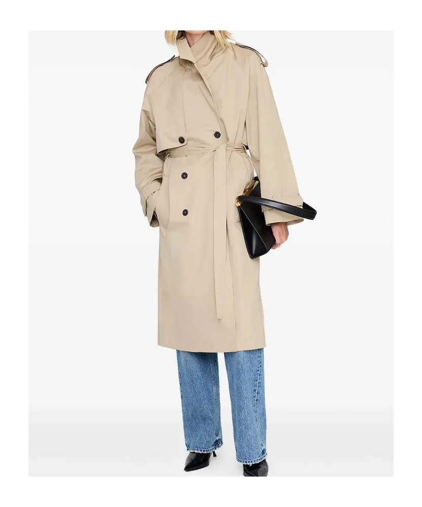 Maxi Double-Breasted Trench