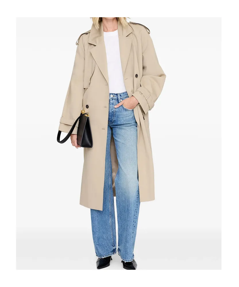 Maxi Double-Breasted Trench