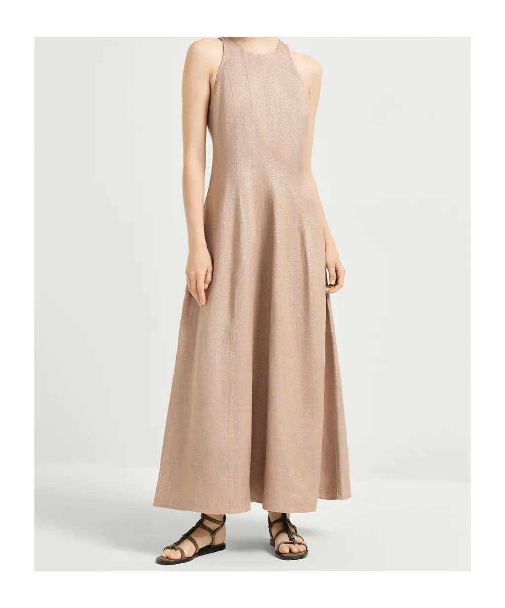 Sparkling-Twill Maxi Dress