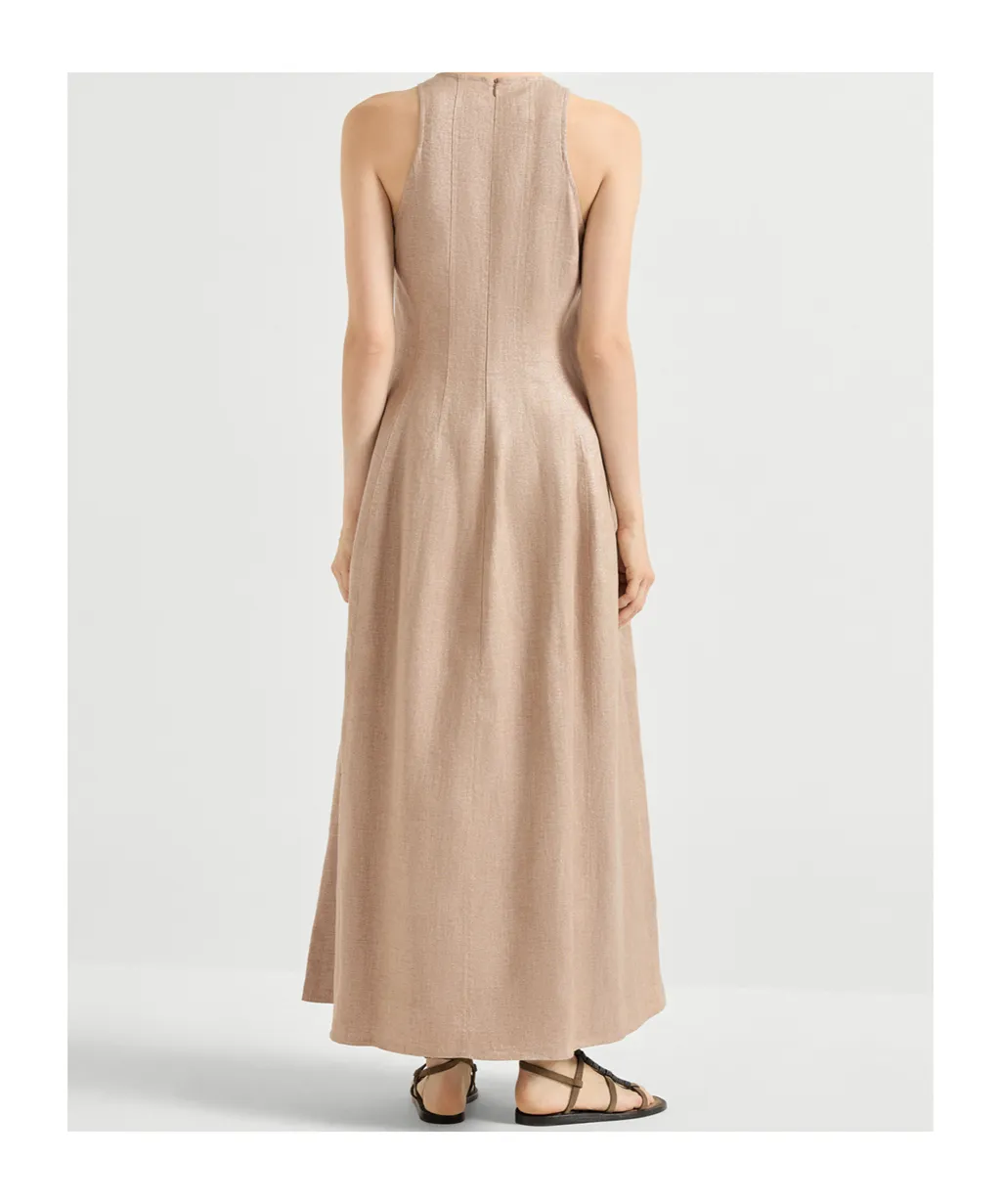 Sparkling-Twill Maxi Dress