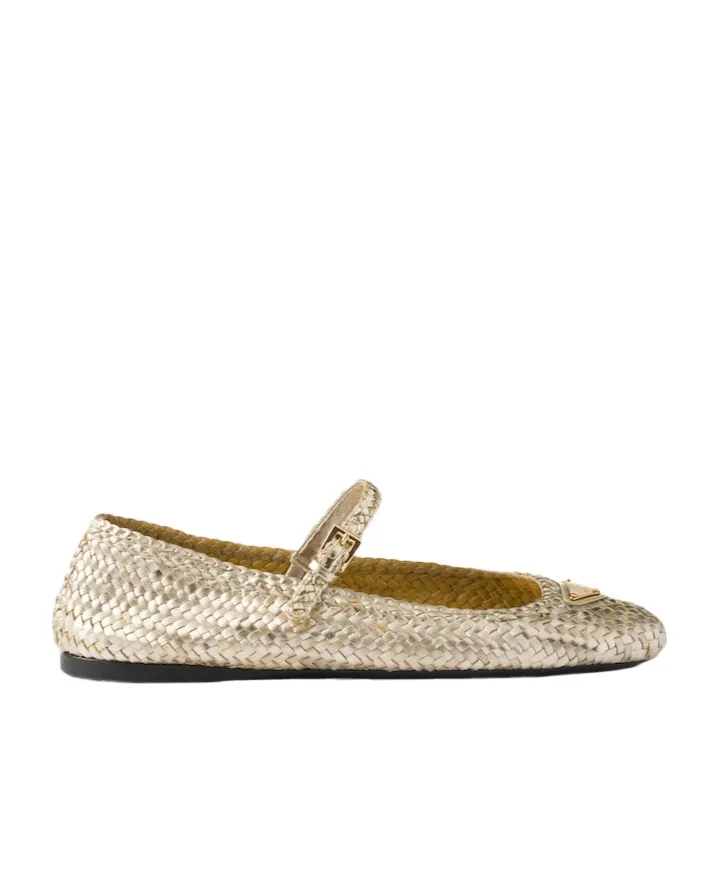 Prada Triangle-Logo Ballerines