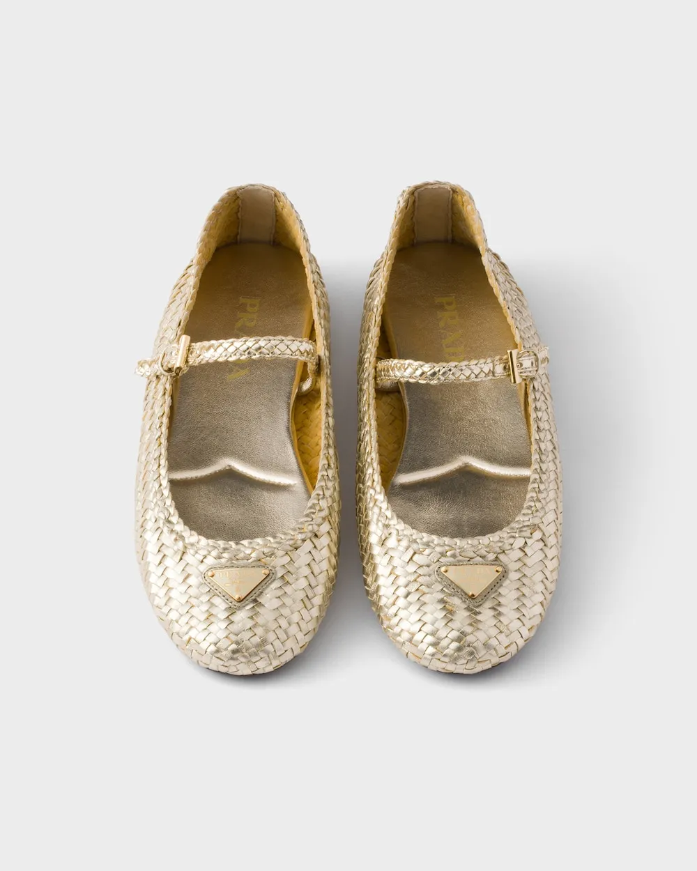 Prada Triangle-Logo Ballerines
