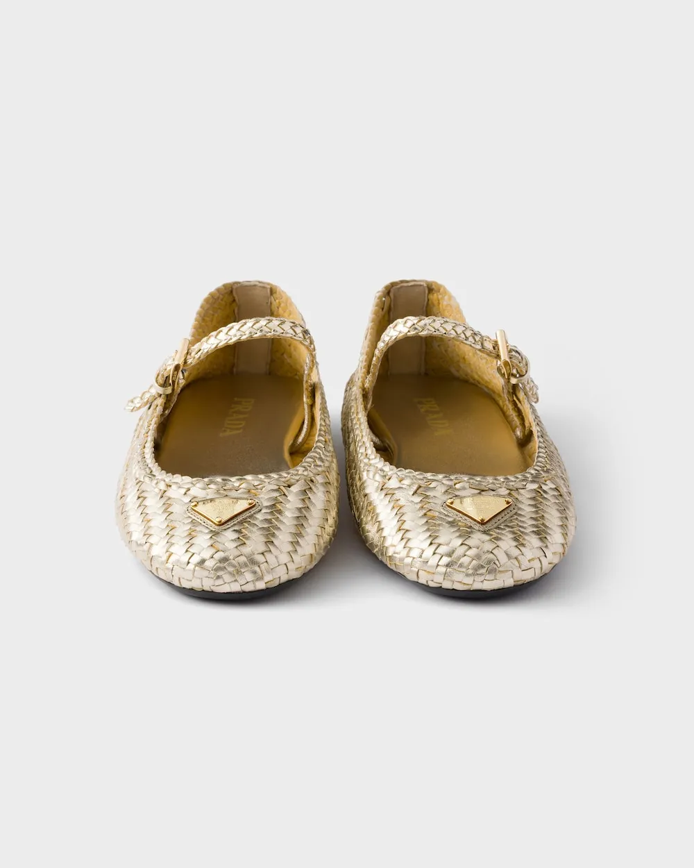 Prada Triangle-Logo Ballerines