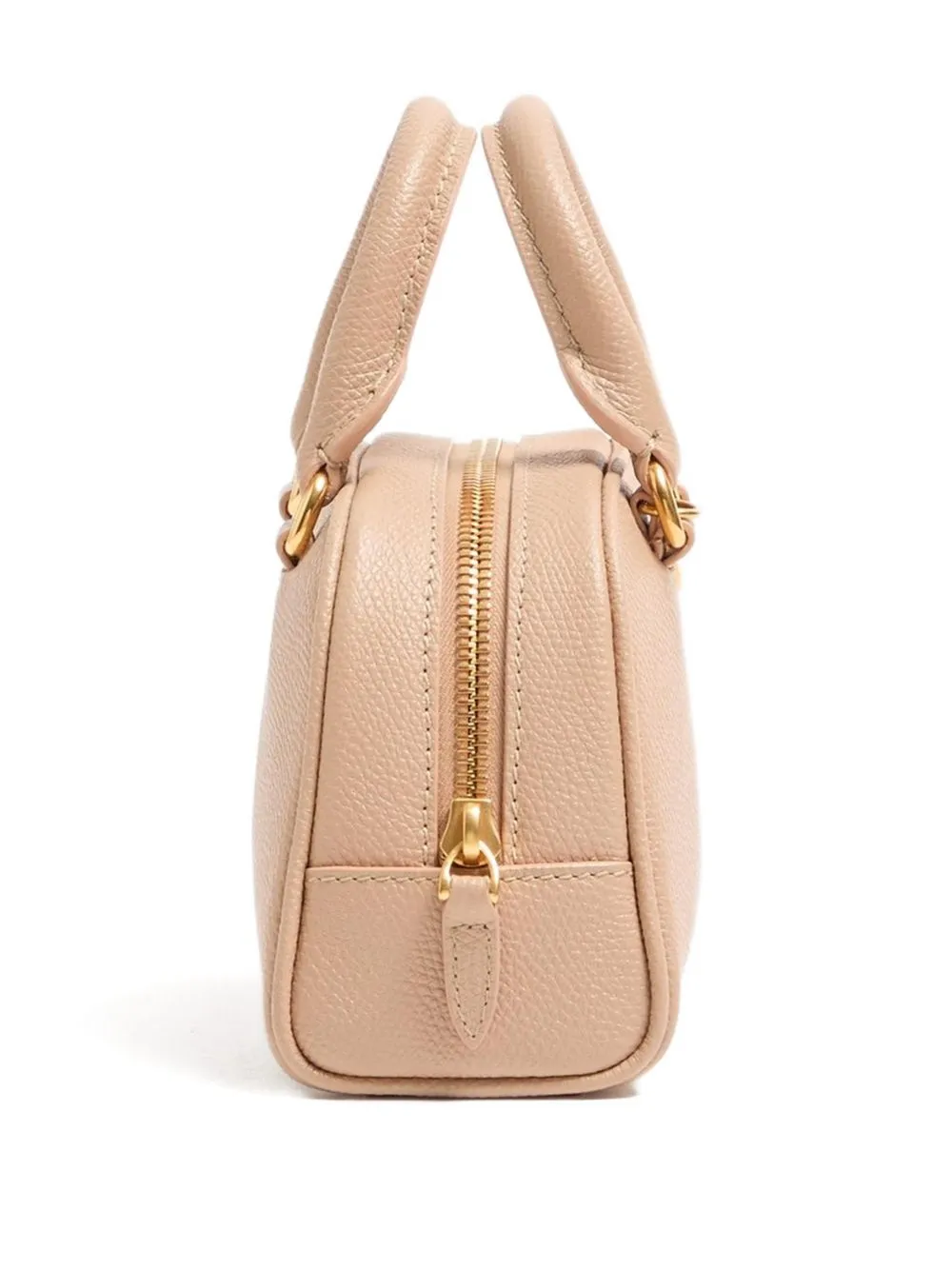 Mini Vlogo Signature Bowling Bag In Grainy Calfskin