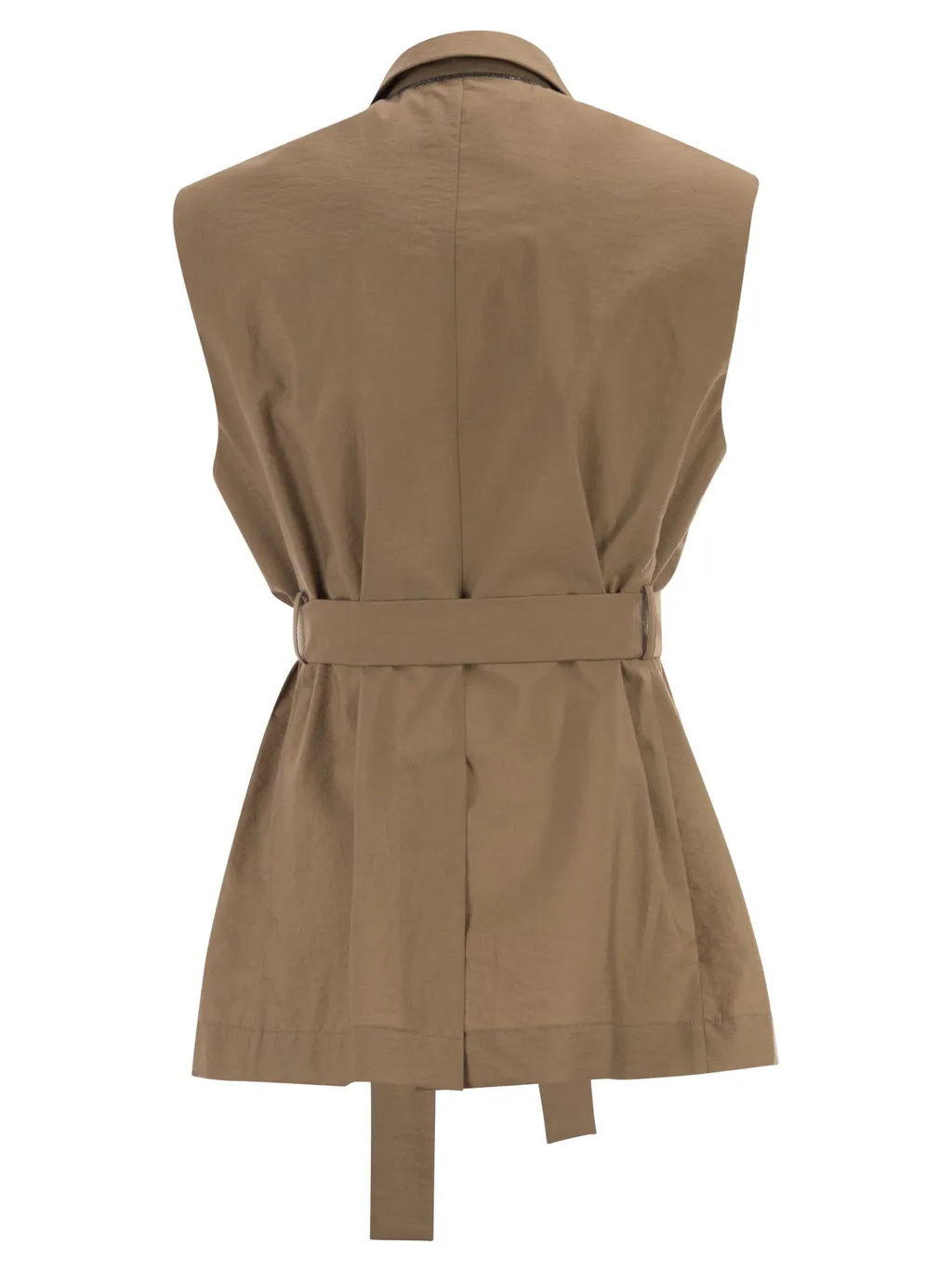 Brunello Cucinelli Sleeveless Belted Waistcoat