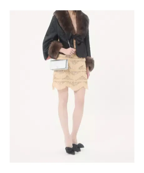 Vlogo Signature Mini Shoulder Bag In Laminated Grainy Calfskin