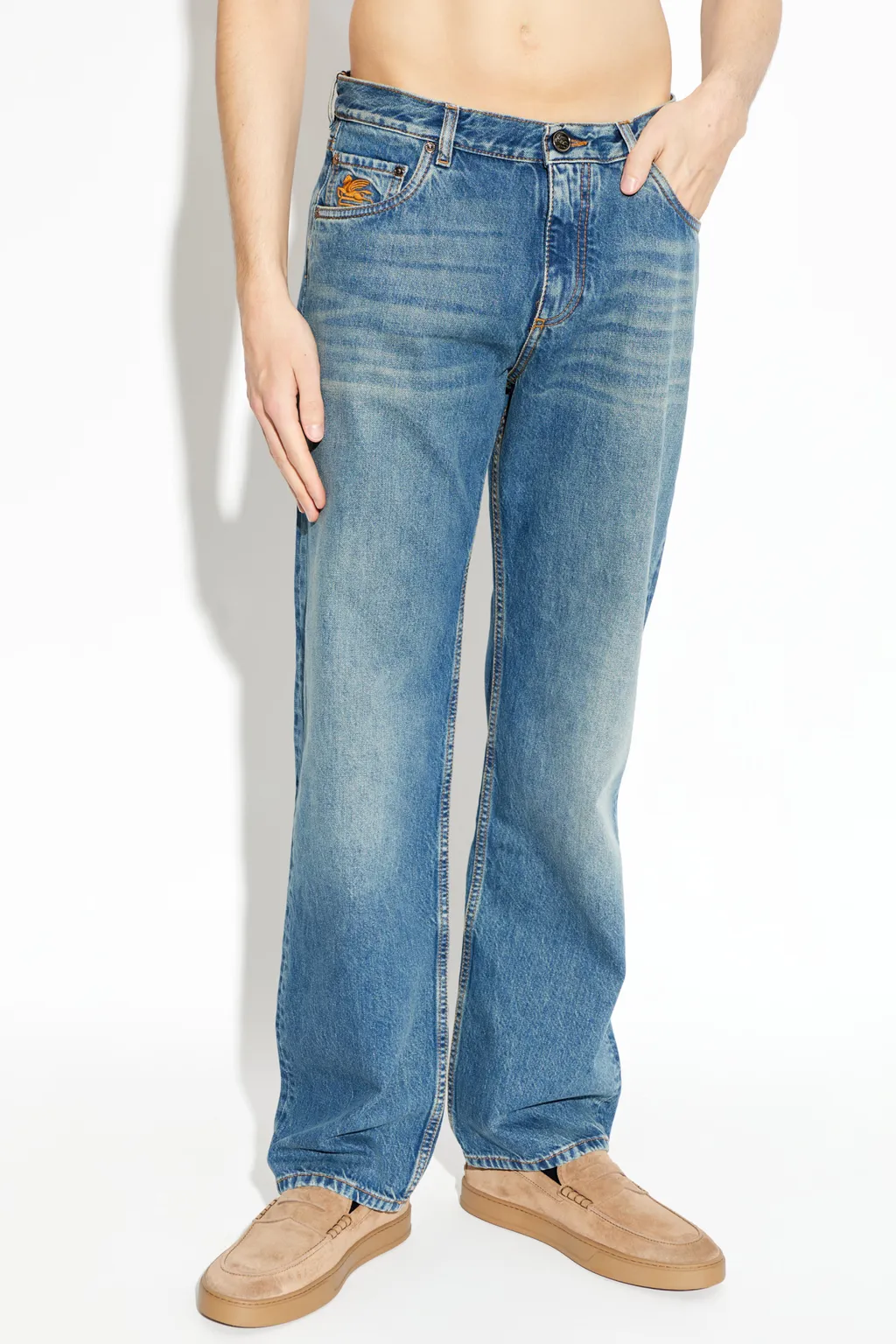 Etro Straight-Leg Logo Jeans