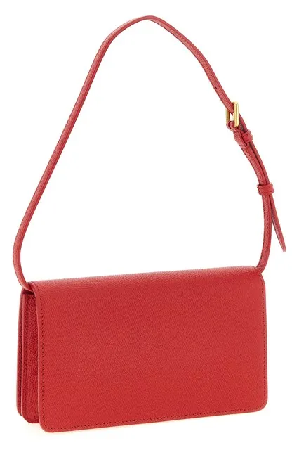 Valentino Vlogo Plaque Foldover Top Mini Shoulder Bag