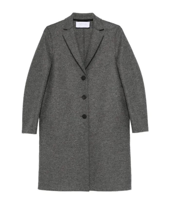 Buttoned Single-Breasted Coat