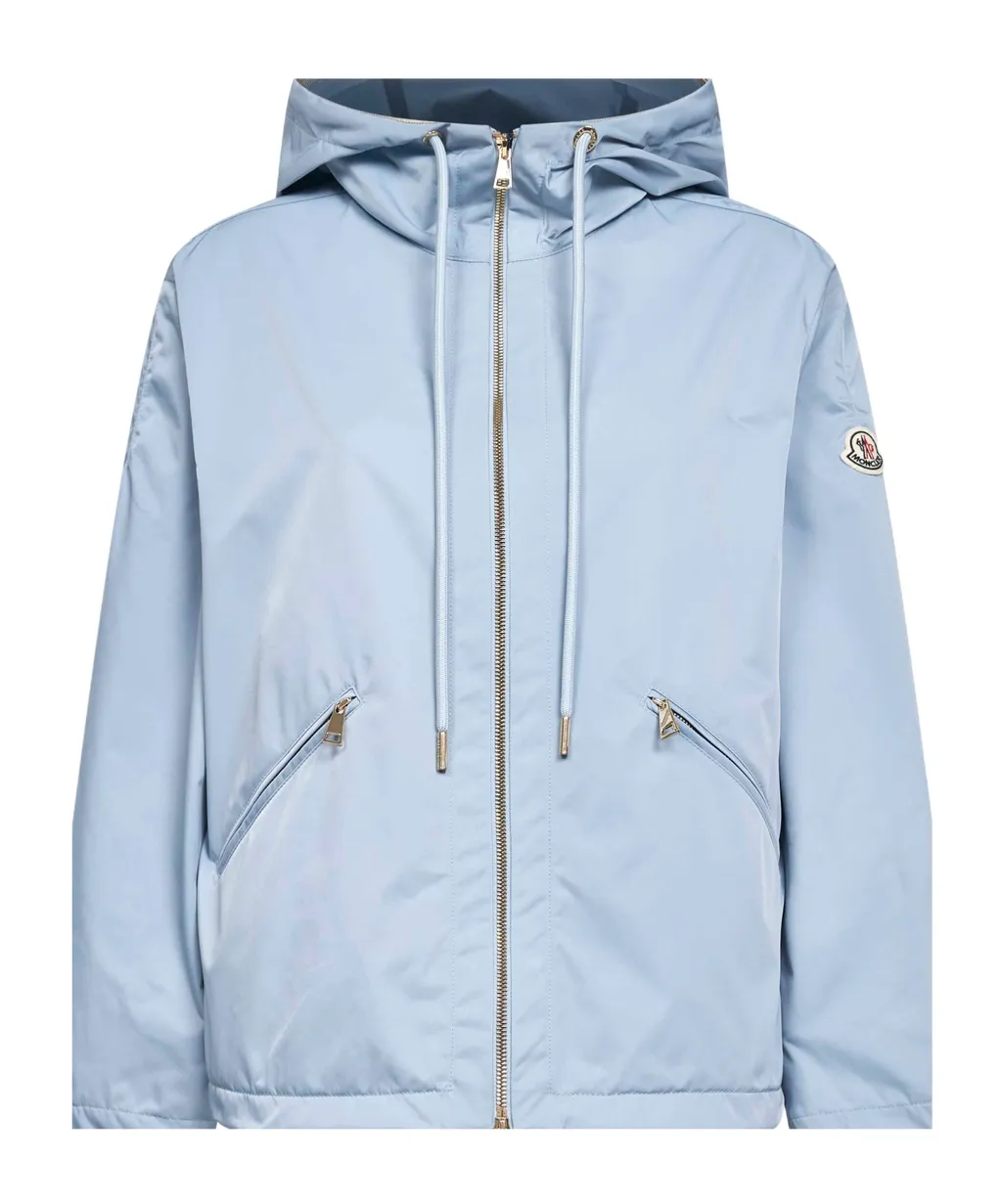 Moncler Logo Patch Zip-Up Hooded Jacket