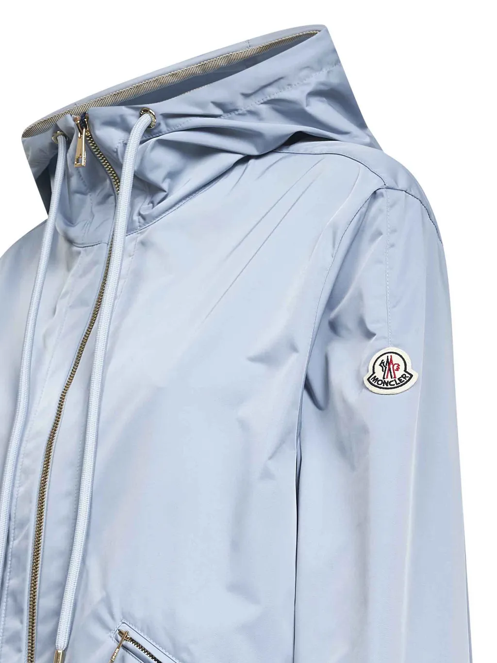 Moncler Logo Patch Zip-Up Hooded Jacket